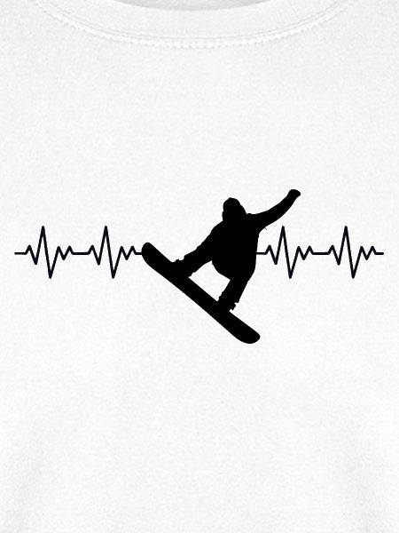 Snowboard Snowboarder EKG Herzschlag
