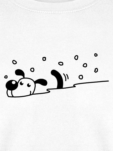 Niedlicher Hund im Schnee
