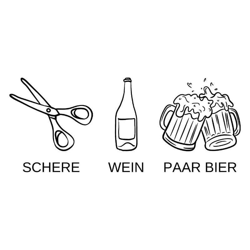 Schere, Wein, paar Bier spielen