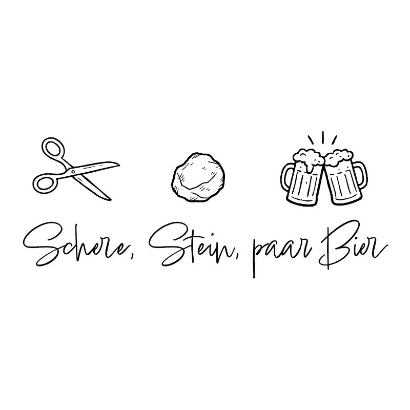 Schere, Stein, Bier – Lustiger Partyspruch