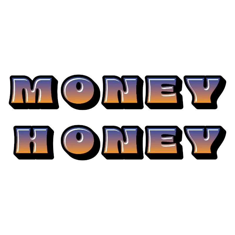 Geld Honig Farbverlauf Retro