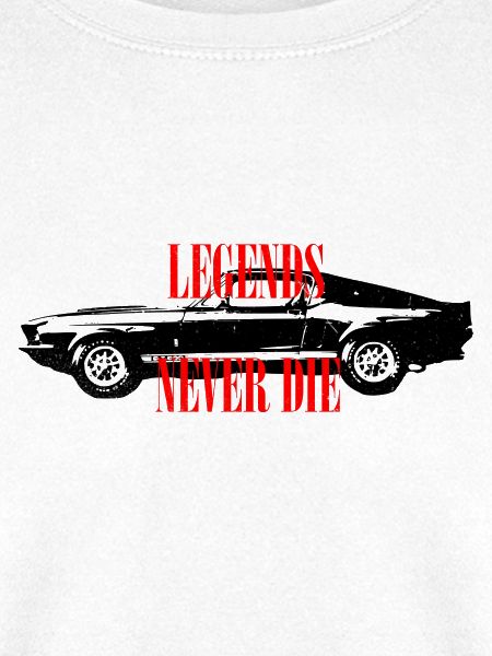 Legends Never Die – Kräftige Retro-Textgrafik