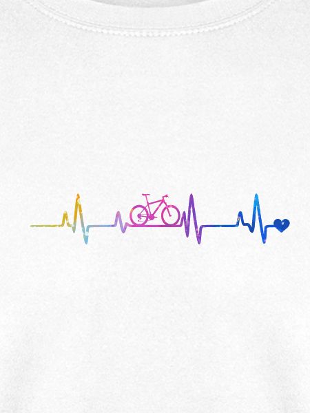 Fahrrad-Herzschlag im Regenbogen
