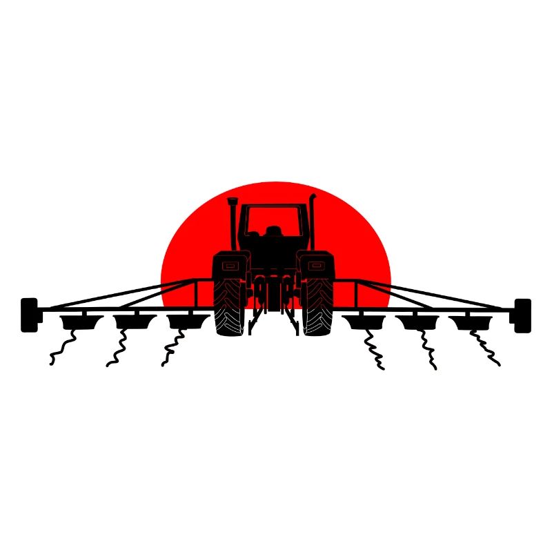 Sonnenuntergang mit dem Traktor