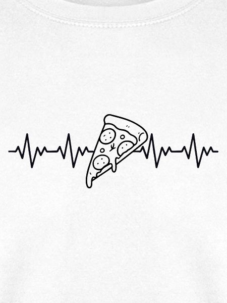 Pizzastück Pizzabäcker Pizza EKG Herzschlag