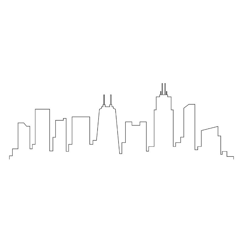 Umriss der Skyline von Chicago