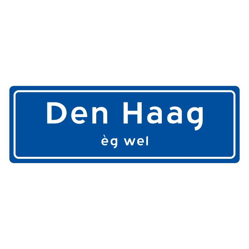 Den Haager Ortsnamensschild