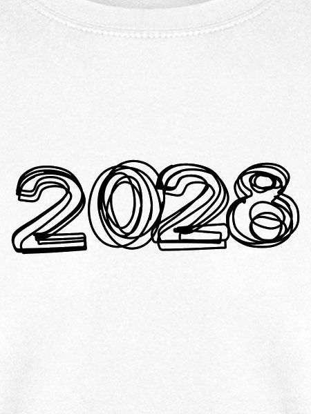Jahreszahl 2028 handgezeichnet