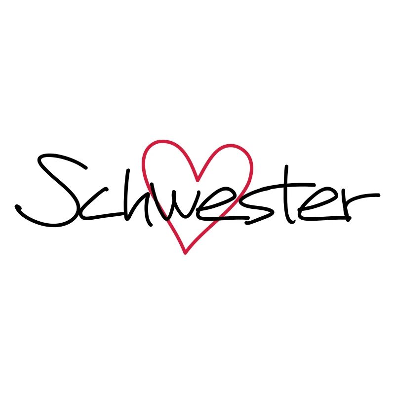 Herz Schwester Schwesterherz Geschenk Liebe