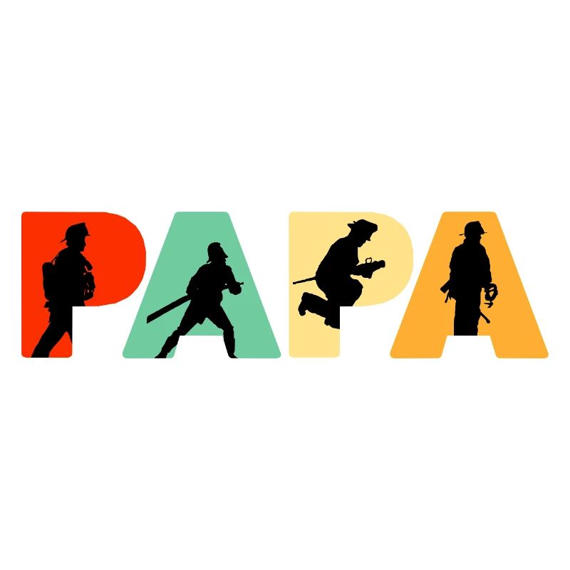 Papa Pompier, Pompier Rétro, Héros Papa