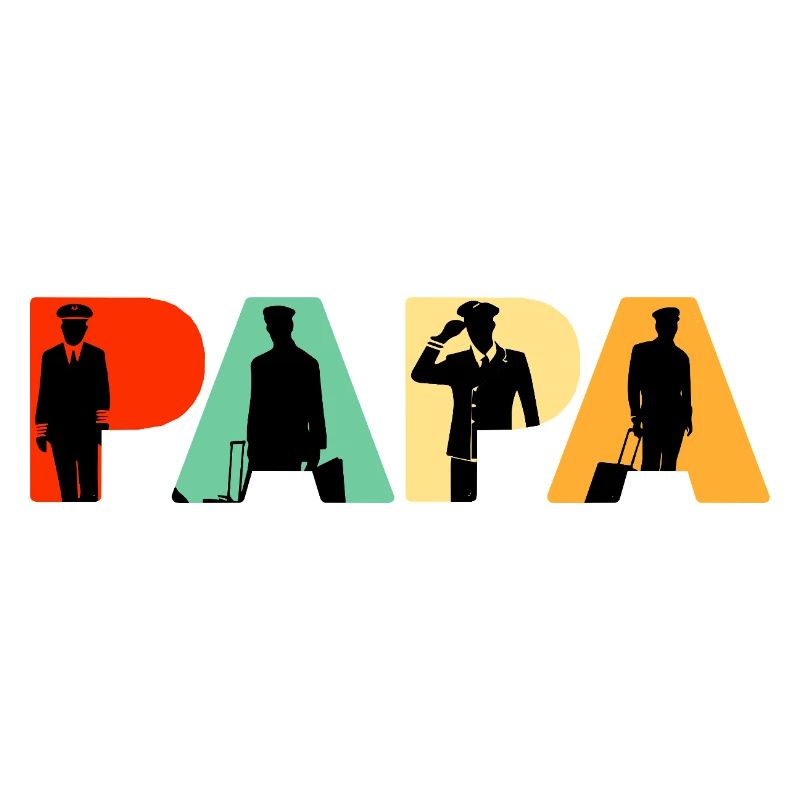 Pilot Papa Aviation Airplane Silhouette