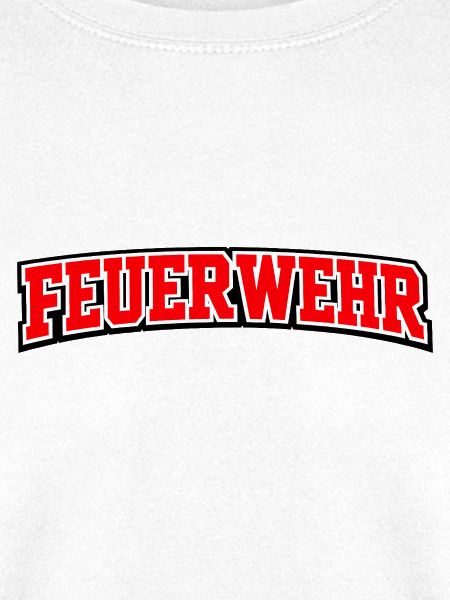 Feuerwehr Schriftzug Rot Weiß Outline