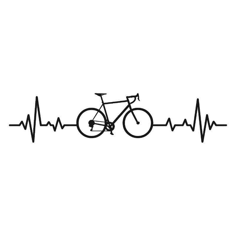 Radfahrer Herzschlag Motiv