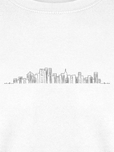 Skyline der Stadt mit Herzschlag