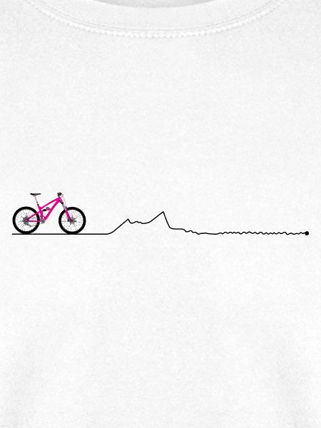 Neonpinke Mountainbike-Silhouette