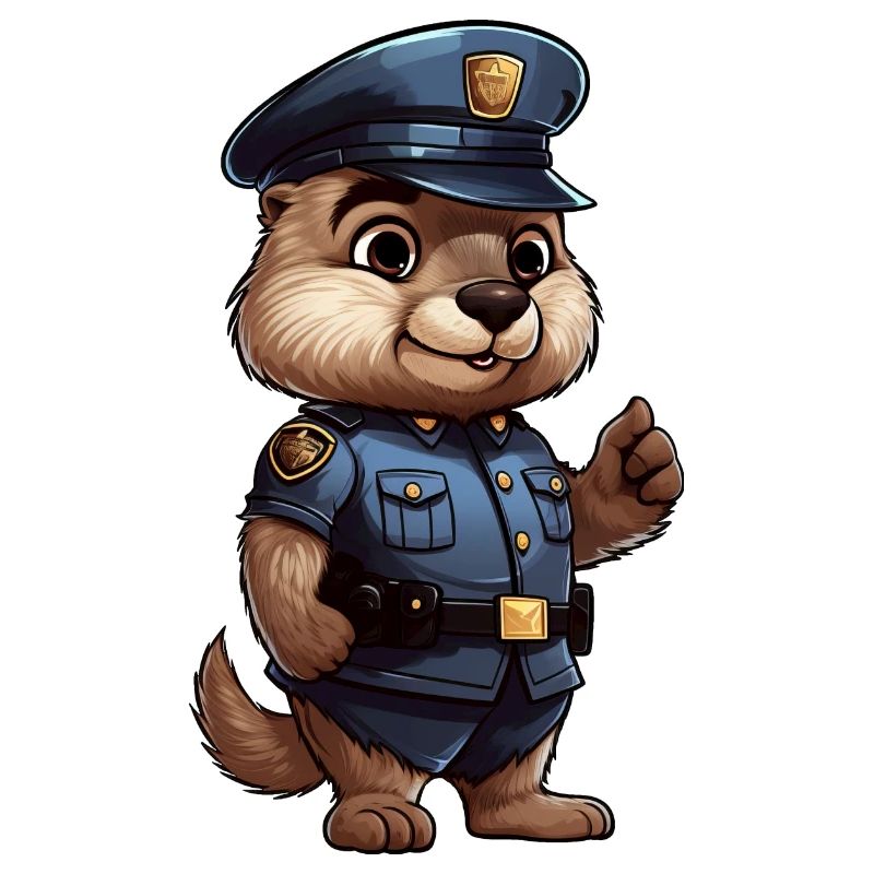 Murmeltier Polizistin