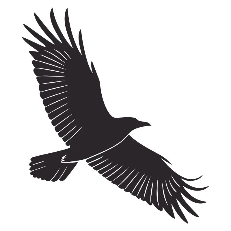 Anmutiges Vogel-Silhouetten-Design