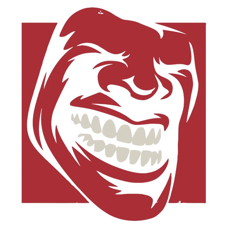 Roaring Red Grin Illustration