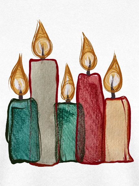 Candle Quartet Aquarell Glow