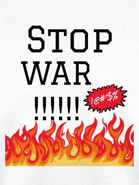 Stop War Flames Protest-Design