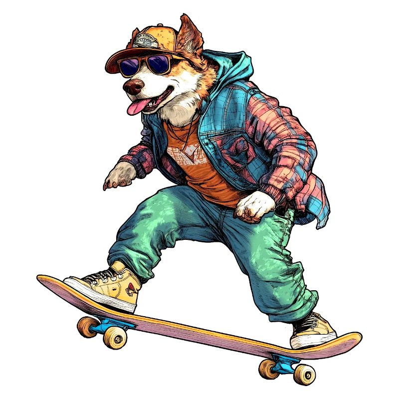 Hunde - Skateboard Shepherd