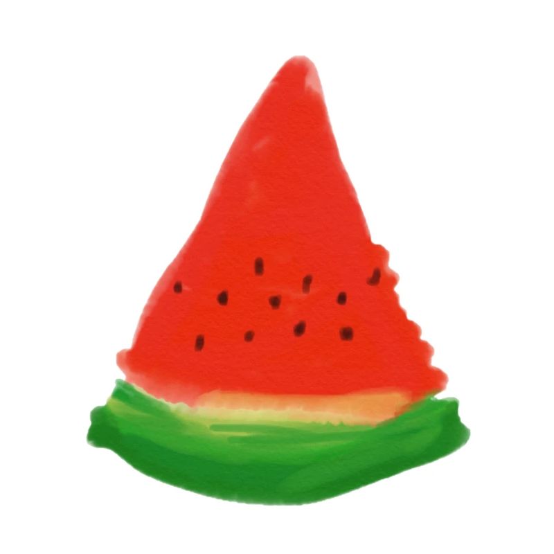Tranche de pastèque à l’aquarelle