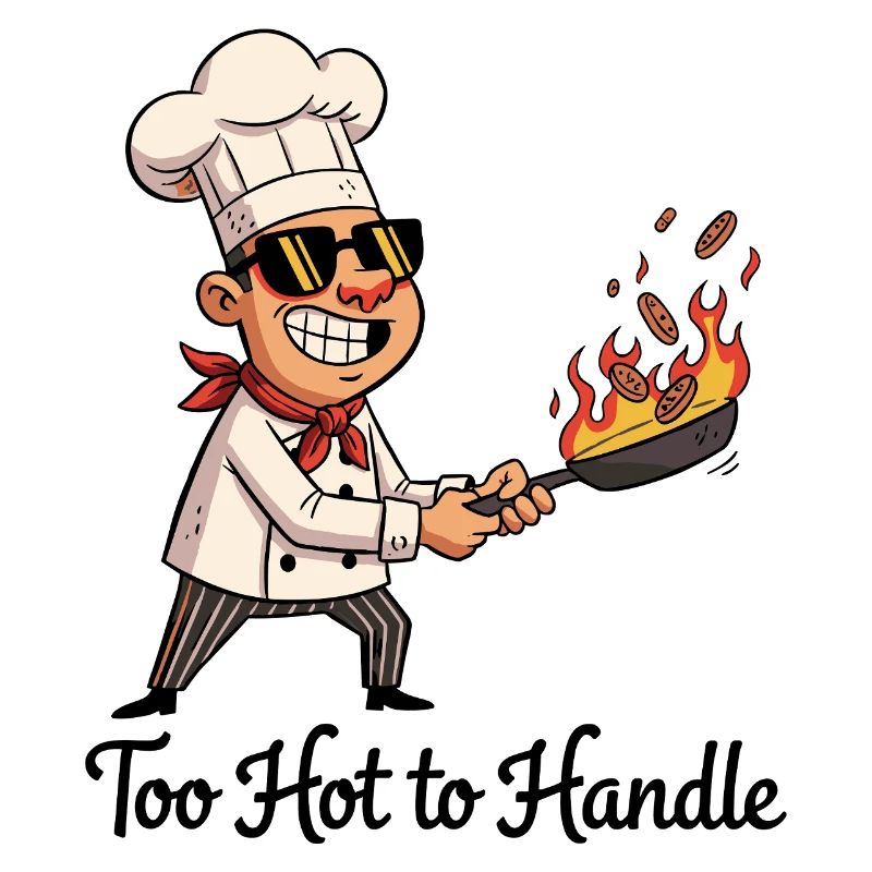Héros de cuisine avec poêle à feu