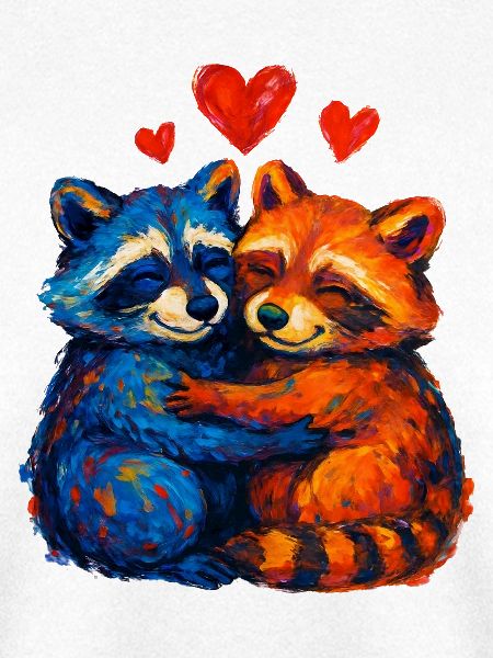 Kuschelraccoons in Blau & Orange