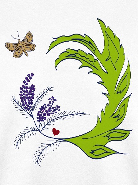 Lavendelkranz mit Schmetterling