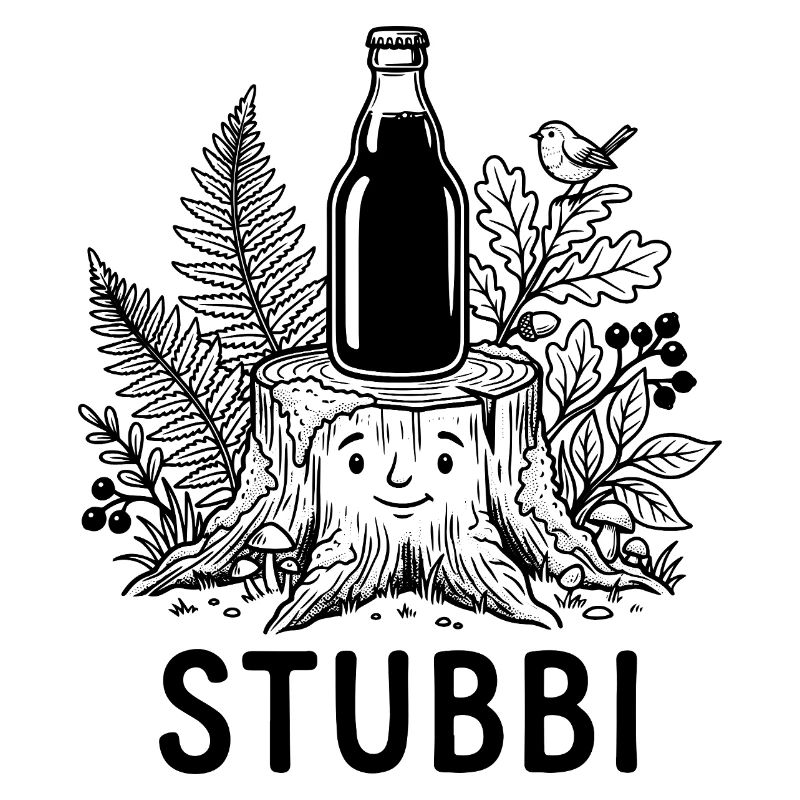 Lustiger Baumstumpf Stubbi Bier Natur