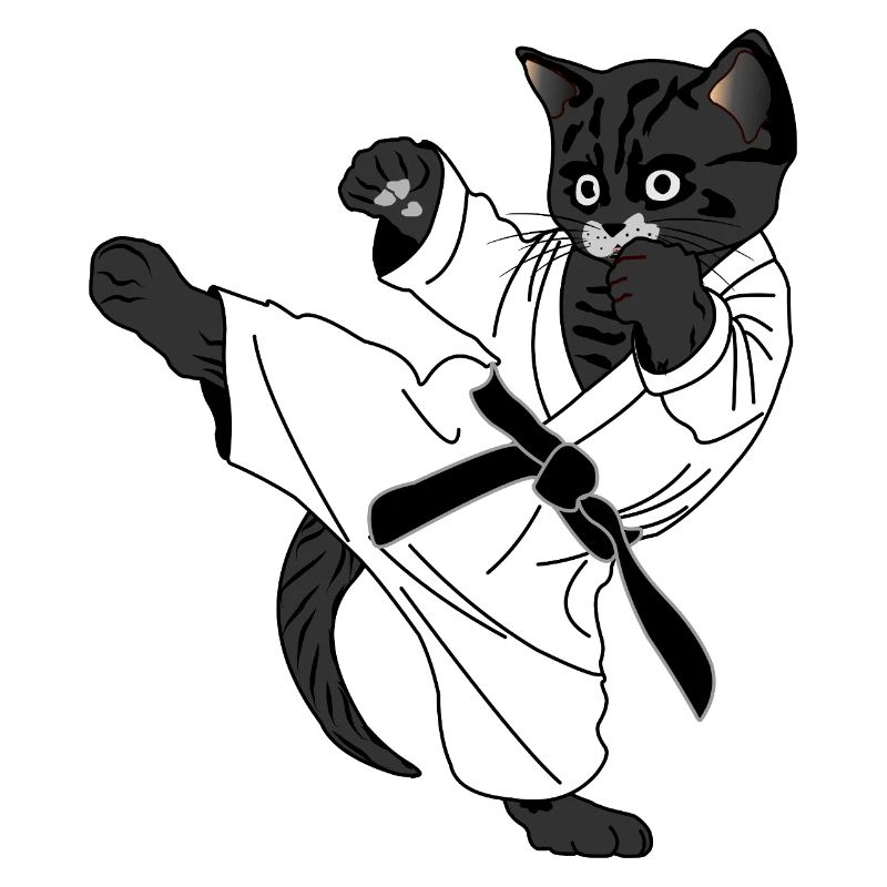 Black Cat Karate Kick, Kick