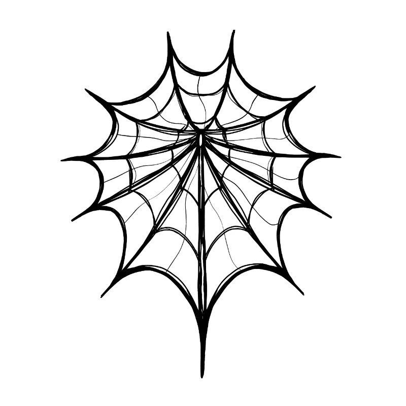 Abstraktes Spinnennetz – Line Art 