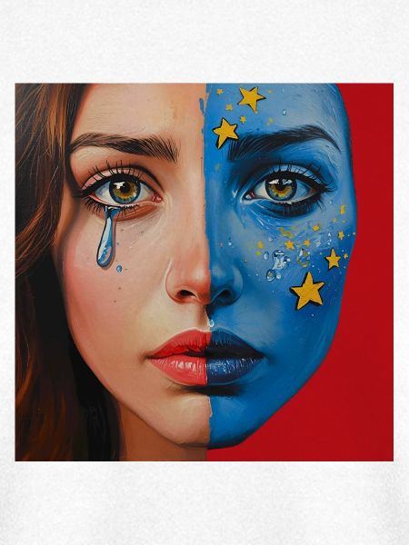 Cosmic Tears – Halbgesicht Kunstportrait
