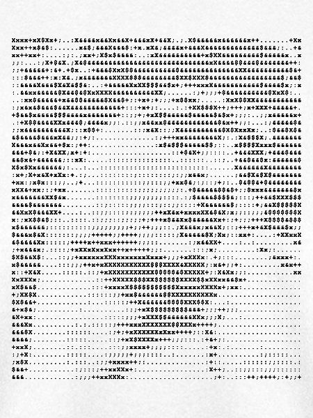 Michelangelo David ASCII-Kunst