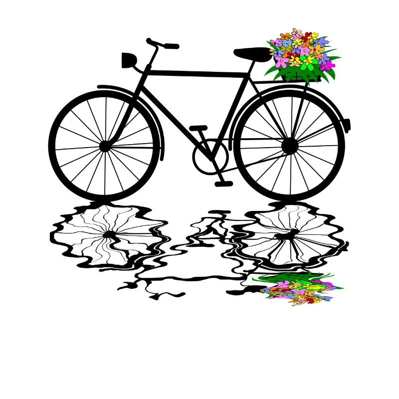 fahrrad blumen radfahrer