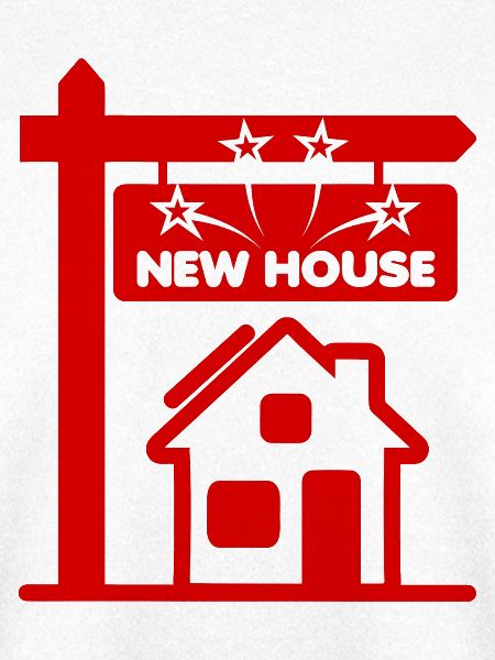 Immobilienmakler neues Haus rot