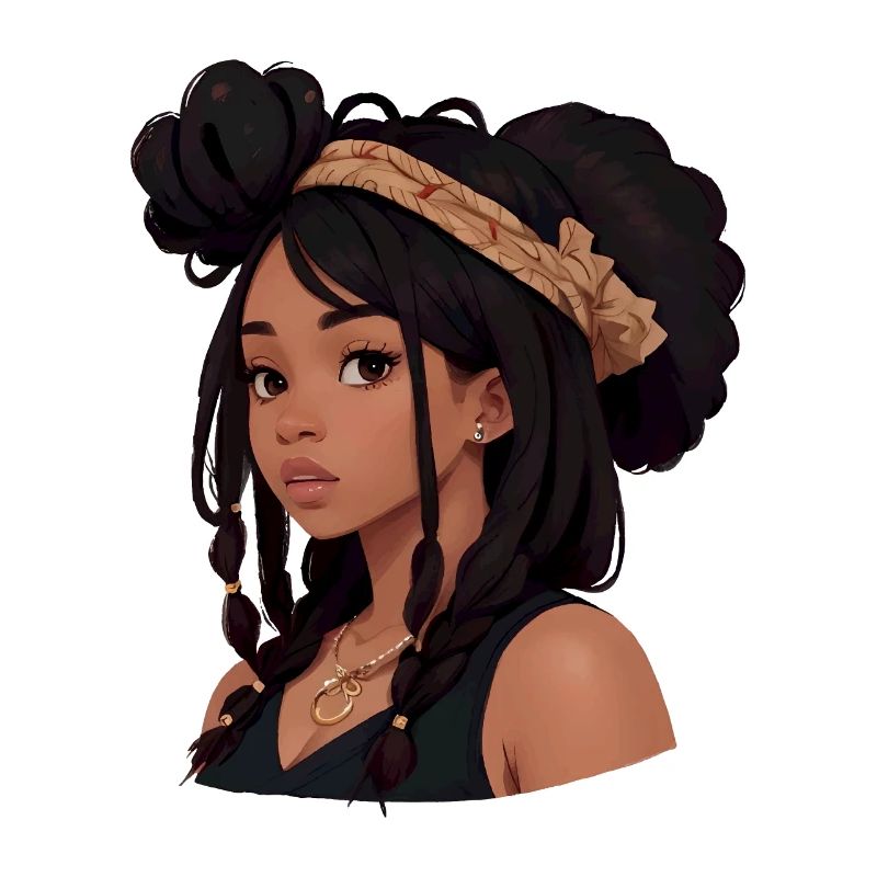 Hübsche Frau mit Dreadlocks