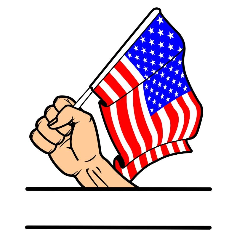 Flagge USA erster Textraum