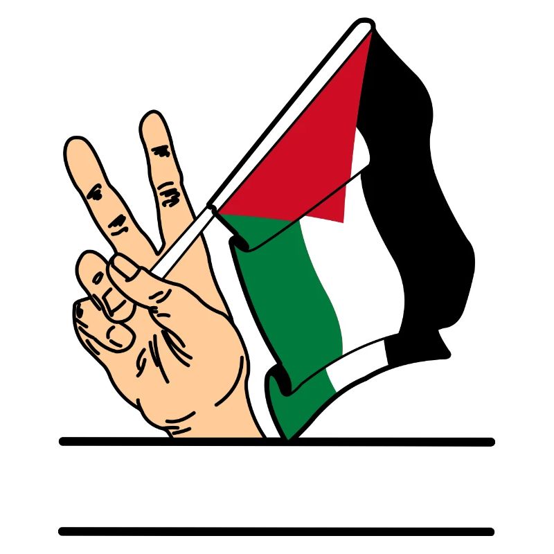 Flagge Palästina Friedenszeichen Textraum