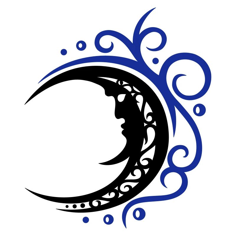 Mystischer Mond im Tribal Stil