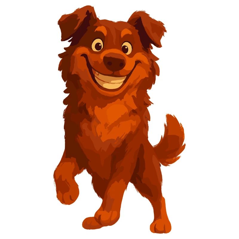 Australian Shepherd Cartoon Grinsen