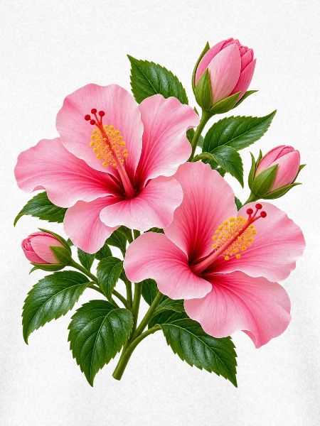 Rosa Hibiskusblüte