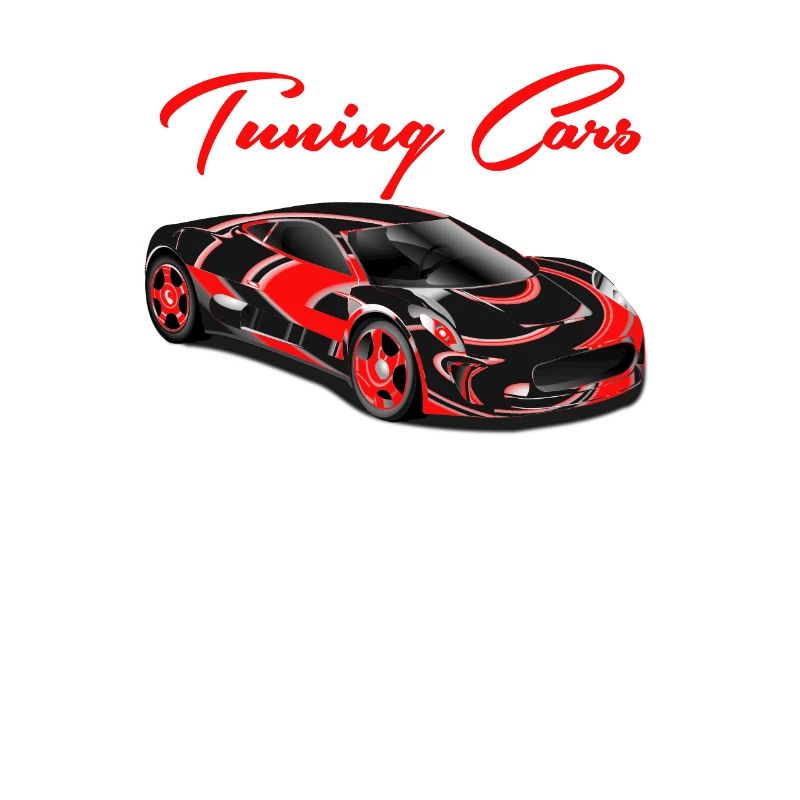 Flammenroter Tuning-Sportwagen