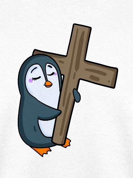 Pinguin mit Kreuz