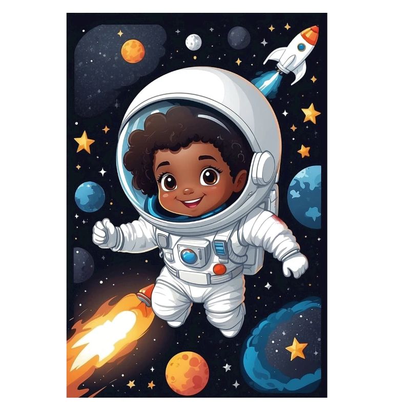 Weltraumkind mit Astronautenanzug