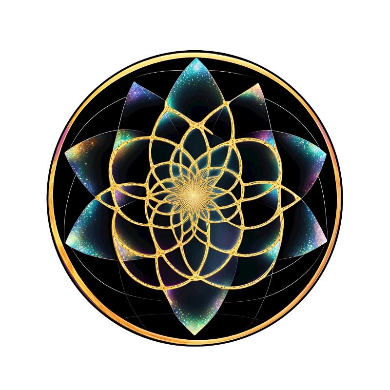 Goldenes Mandala Geometrie
