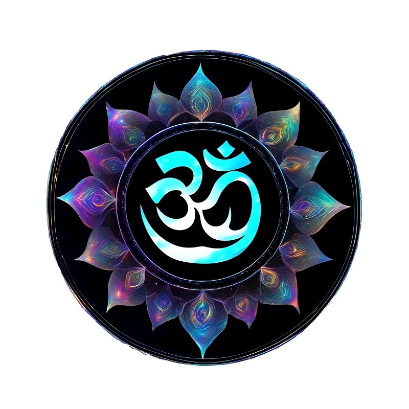 Om Lotus Neon Mandala