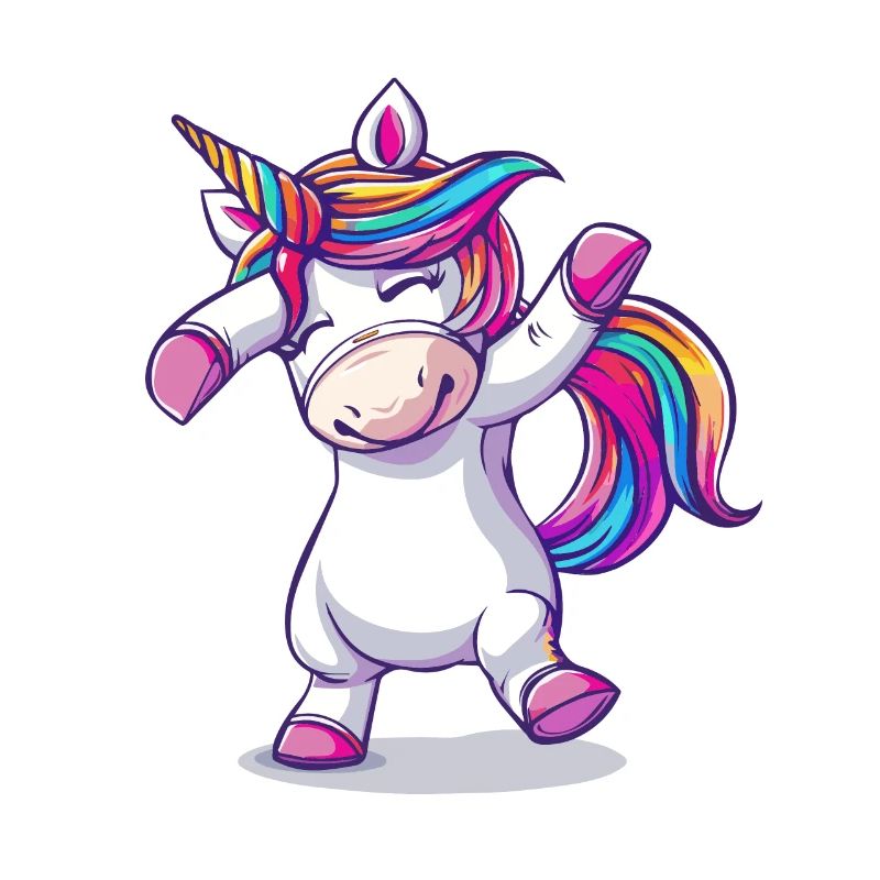 Bunter Einhorn Tanz
