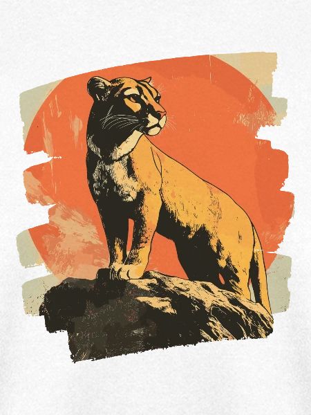 Lion from mountain Retro