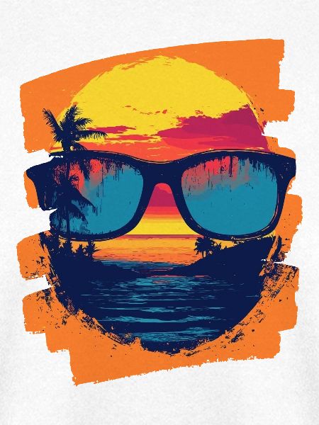 Sonnenbrille Sommer Palmen